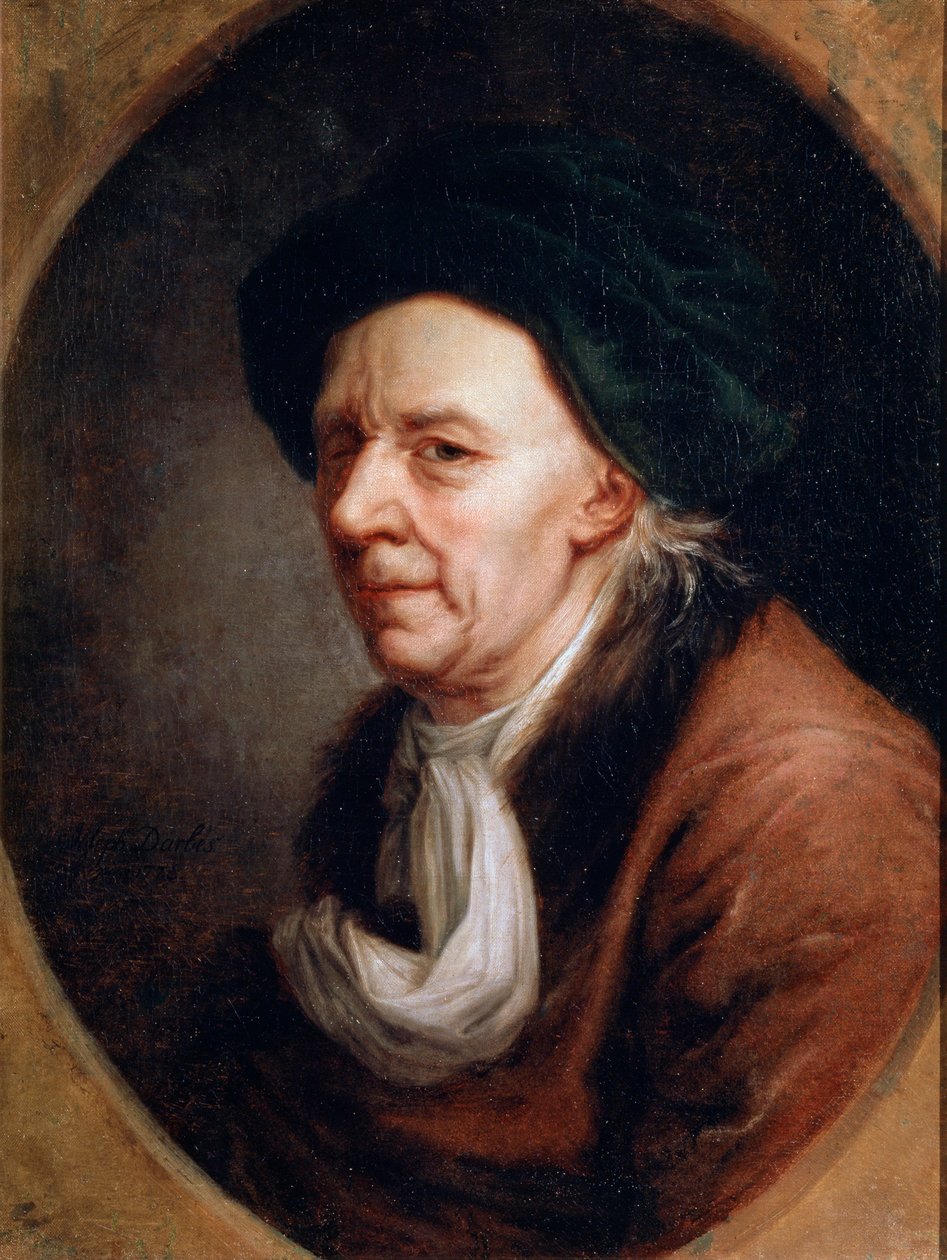 गणितज्ञ लियोनहार्ड यूलर का पोर्ट्रेट, 1707-1783, 18 वीं शताब्दी की जर्मन पेंटिंग द्वारा जोसेफ फ्रेडरिक अगस्त डर्ब्स