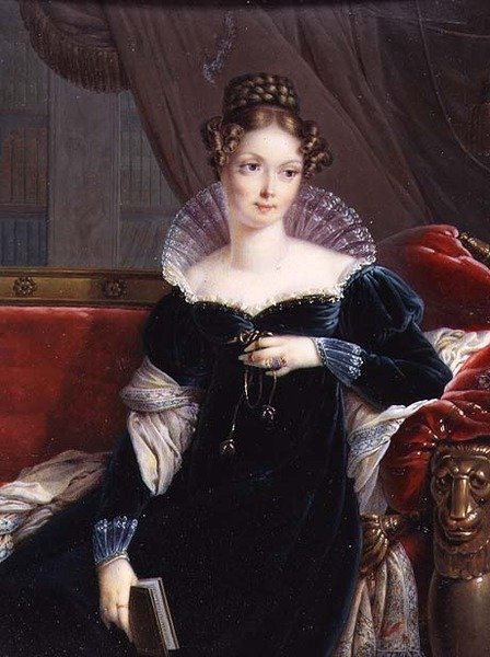 लेडी जॉर्ज विलियम रसेल होल्डिंग ए बुक, c.1817 द्वारा जोसेफ हेइगेल