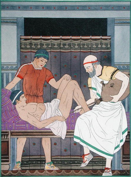 एनीमा, 'हिप्पोक्रेट्स के पूर्ण कार्य' से चित्रण द्वारा जोसेफ कुह्न रेग्नियर