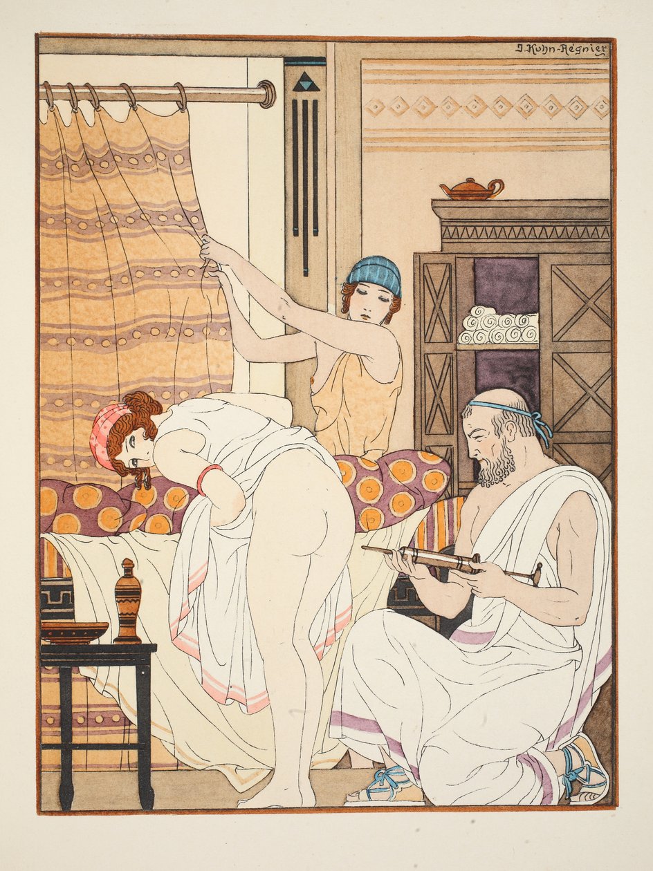 एक एनीमा, 1934 के &39;द वर्क्स ऑफ हिप्पोक्रेट्स&39; से चित्रण द्वारा जोसेफ कुह्न रेग्नियर