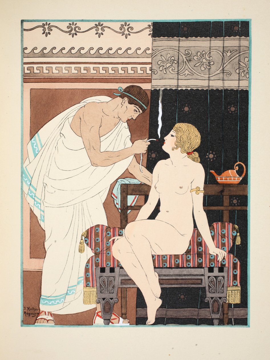 साँस लेना चिकित्सा, &39;हिप्पोक्रेट्स के काम&39; से चित्रण, 1934 द्वारा जोसेफ कुह्न रेग्नियर