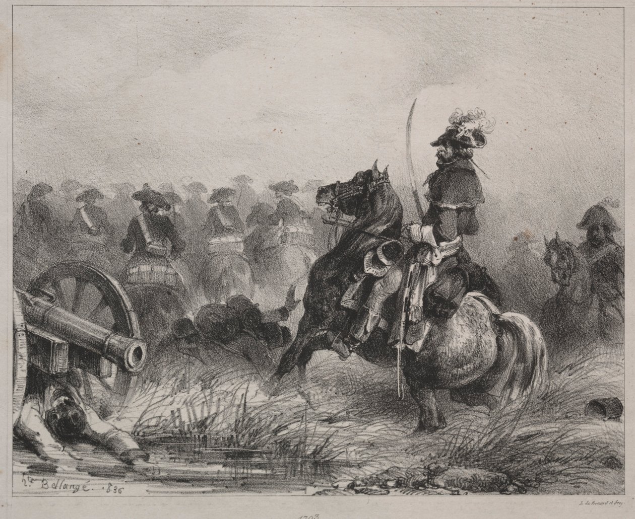 कैवलरी सीन, 1836। द्वारा जोसेफ लुइस हिप्पोलीटे बेलांगे