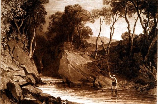 F.30.I विलियम साय द्वारा उकेरी गई 'लिबर स्टूडियोरम' से ब्लेयर एथोल के पास, द्वारा जोसेफ मैलोर्ड विलियम (बाद में) टर्नर
