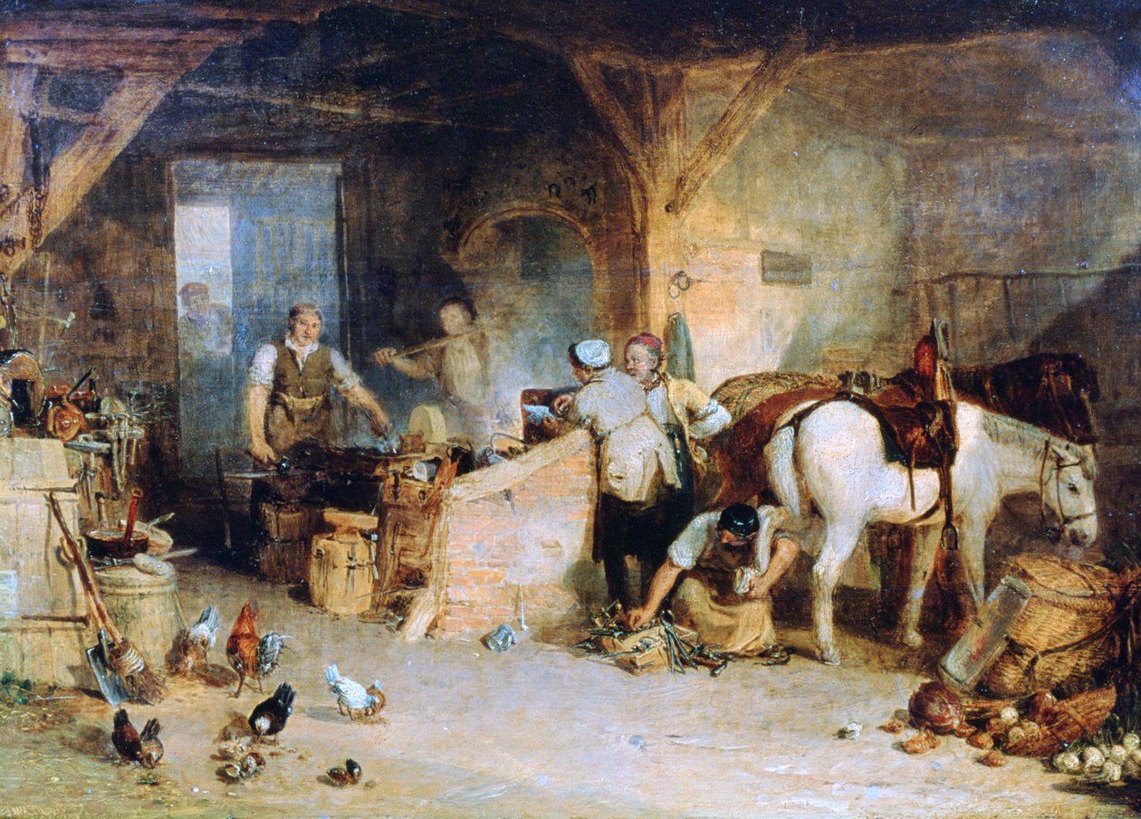 लोहे की कीमत पर विवादित एक देश लोहार ..., c1807 द्वारा जोसेफ मैलॉर्ड विलियम टर्नर