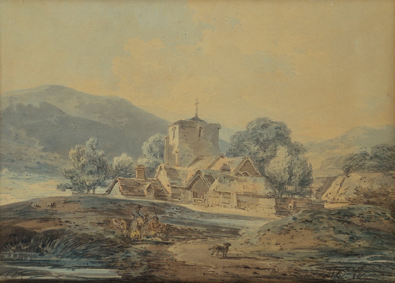 ए कंट्री विलेज चर्च, c.1794 द्वारा जोसेफ मैलॉर्ड विलियम टर्नर