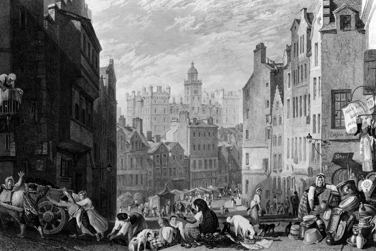 1822 में हेनरी ले कीक्स द्वारा उत्कीर्ण हेरोइट्स हॉस्पिटल, एडिनबर्ग द्वारा जोसेफ मैलॉर्ड विलियम टर्नर