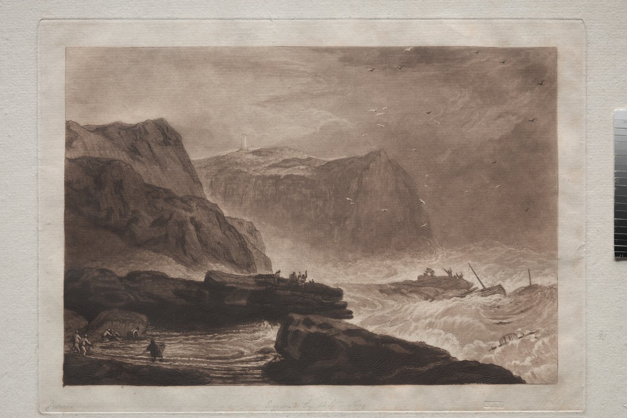 लिबर स्टडियोरम: कोस्ट ऑफ यॉर्कशायर, व्हिट्बी के पास, c.1807-19 द्वारा जोसेफ मैलॉर्ड विलियम टर्नर