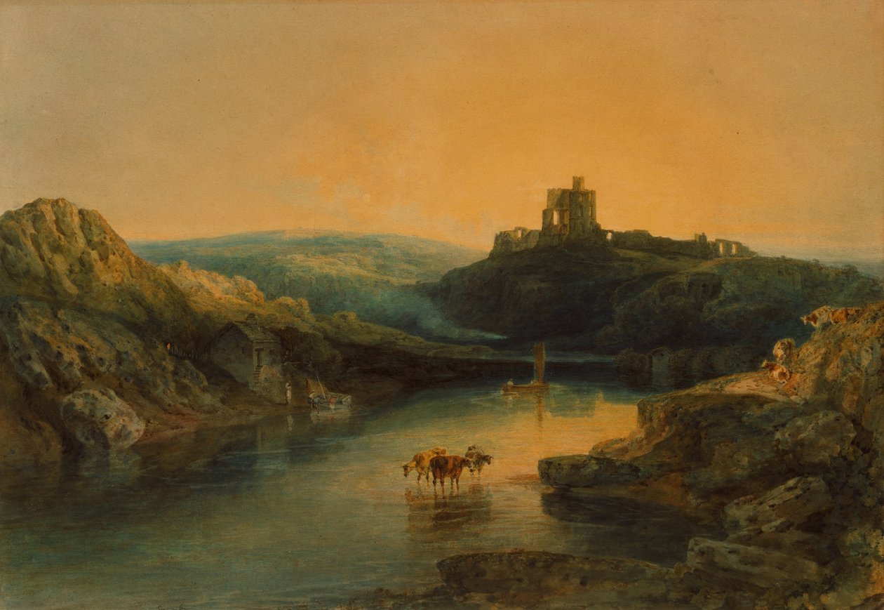 नॉरहम कैसल: मॉर्निंग, c.1797 (कागज पर पेंसिल और वॉटरकलर) द्वारा जोसेफ मैलॉर्ड विलियम टर्नर