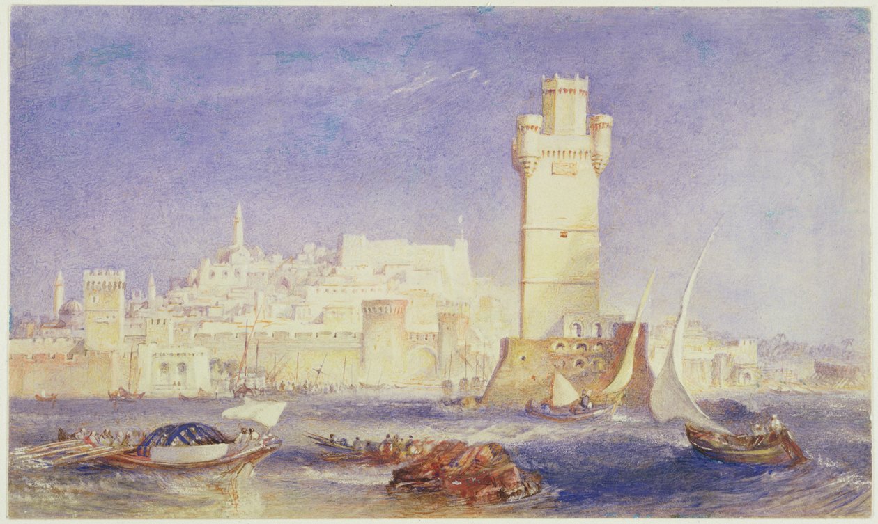रोड्स, c.1823-24 (w - c और बॉडी कोड पेपर पर) द्वारा जोसेफ मैलॉर्ड विलियम टर्नर