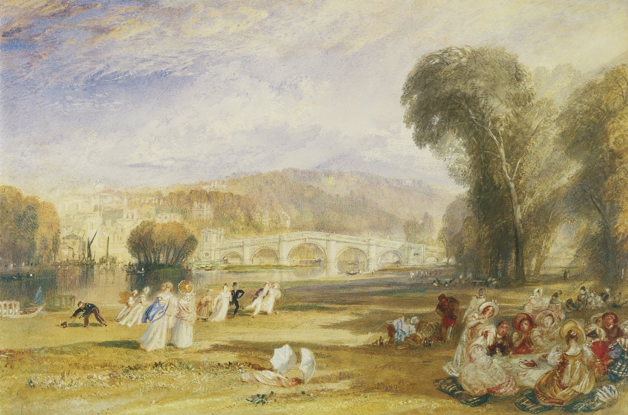 रिचमंड हिल एंड ब्रिज, सरे, c.1831 (कागज पर पानी के रंग का) द्वारा जोसेफ मैलॉर्ड विलियम टर्नर