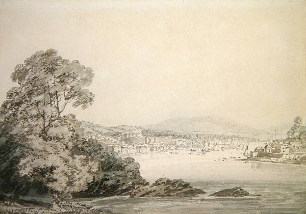 नदी का दृश्य (कागज पर कलम, स्याही और धुलाई) द्वारा जोसेफ मैलॉर्ड विलियम टर्नर