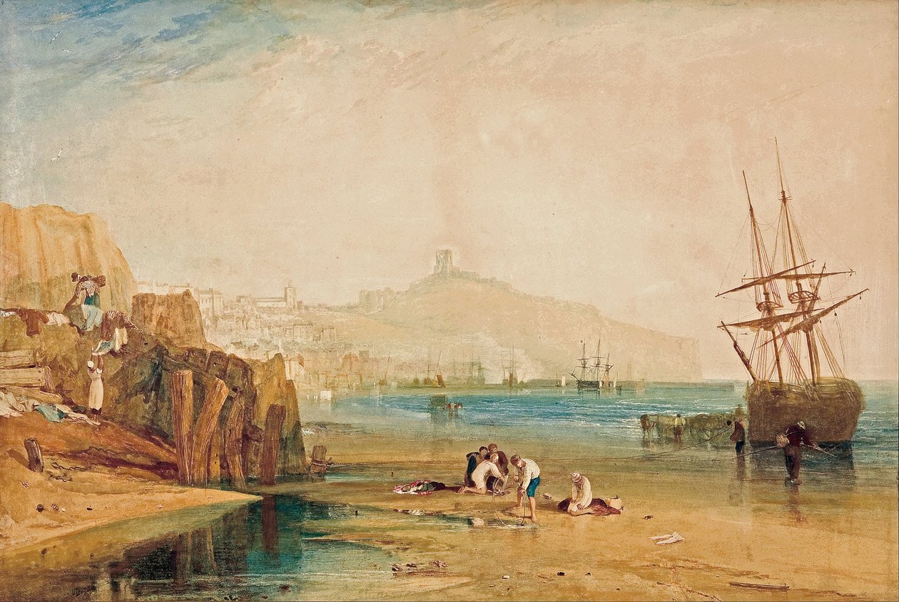 स्कारबोरो, सुबह, लड़कों को पकड़ने वाले केकड़े, सी। 1810 द्वारा जोसेफ मैलॉर्ड विलियम टर्नर