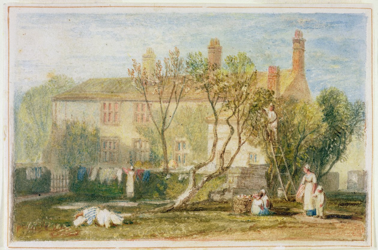 स्टेनली के पास स्टीटन मैनर हाउस, c.1815-18 (कागज पर wc) द्वारा जोसेफ मैलॉर्ड विलियम टर्नर