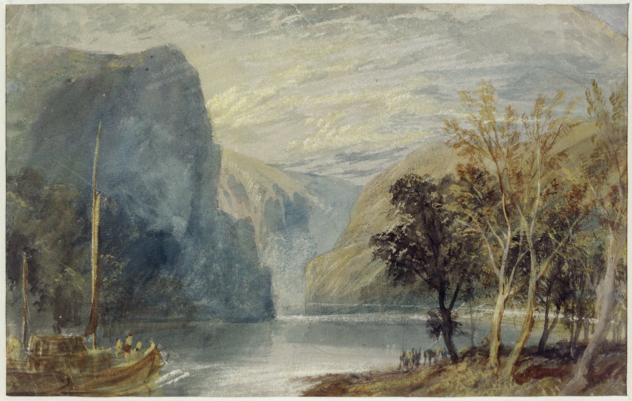 लोरेले रॉक, c.1817 (कागज पर पेंसिल और पानी का रंग) द्वारा जोसेफ मैलॉर्ड विलियम टर्नर