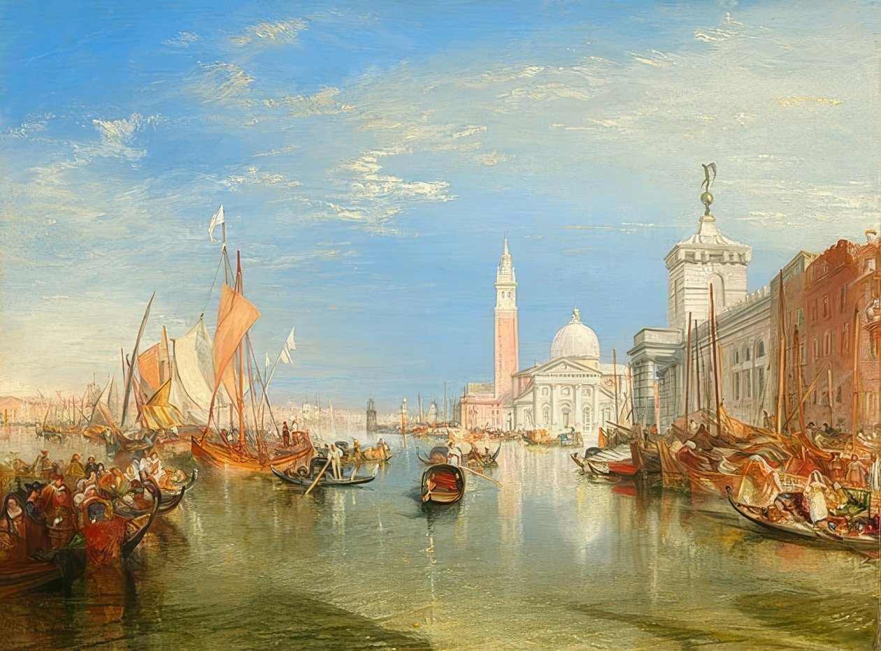 Venedig: सीमा शुल्क और सैन जियोर्जियो Maggiore। 1834 द्वारा जोसेफ मैलॉर्ड विलियम टर्नर