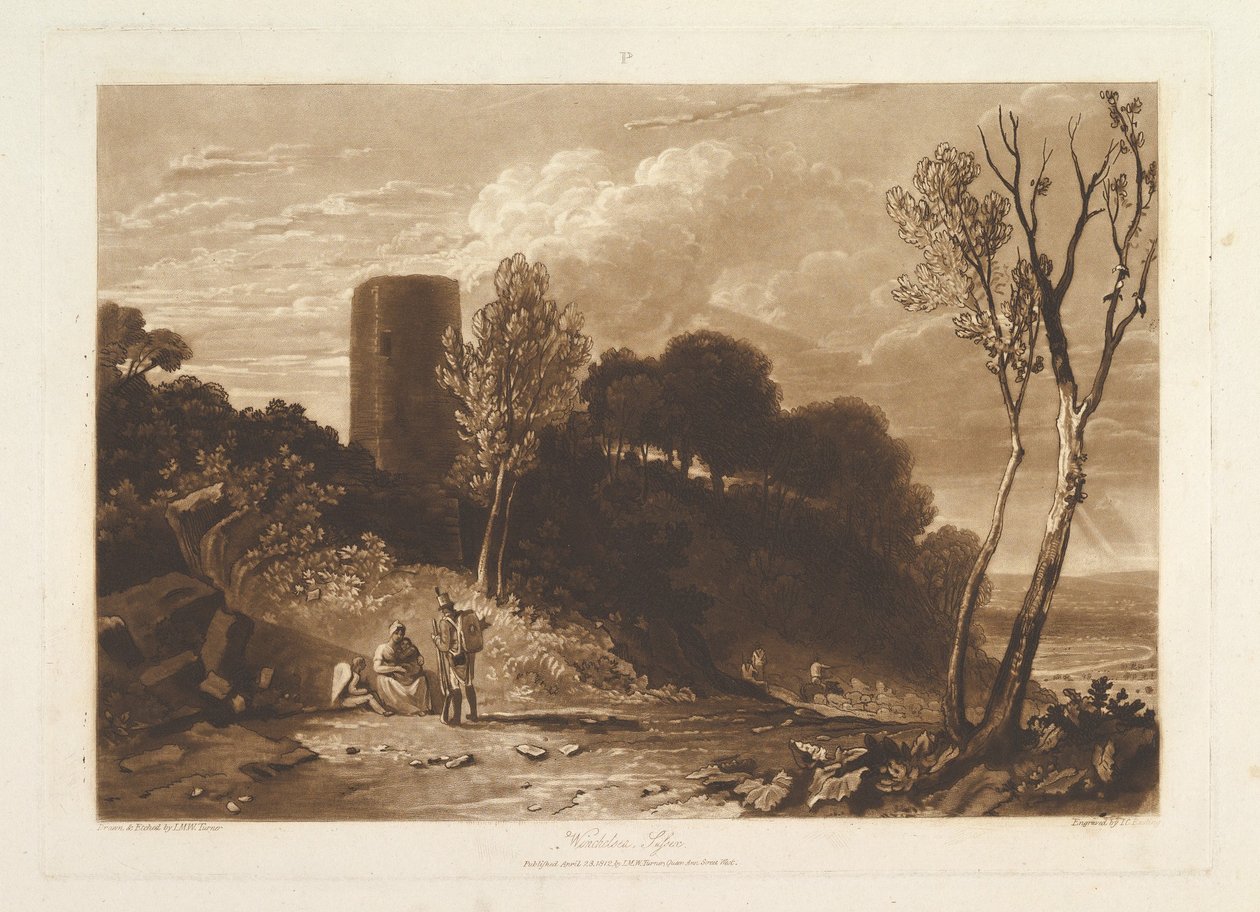 Winchelsea ससेक्स बुक अध्ययन, भाग 9, थाली 42, 23 अप्रैल, 1812। द्वारा जोसेफ मैलॉर्ड विलियम टर्नर
