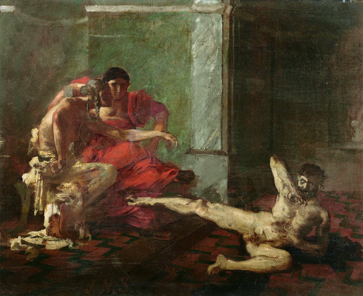 एक गुलाम पर लोकस्टा परीक्षण जहर, c.1870-80 द्वारा जोसेफ नोएल सिल्वेस्ट्रे