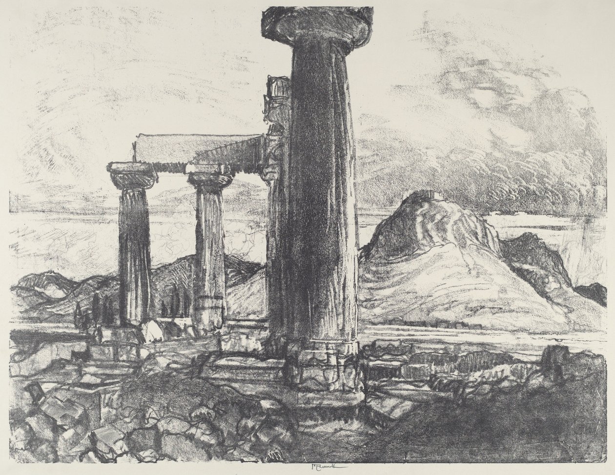 एक्रो, कोरिंथ फ्रॉम कोरिंथ, 1913। द्वारा जोसेफ पेनेल