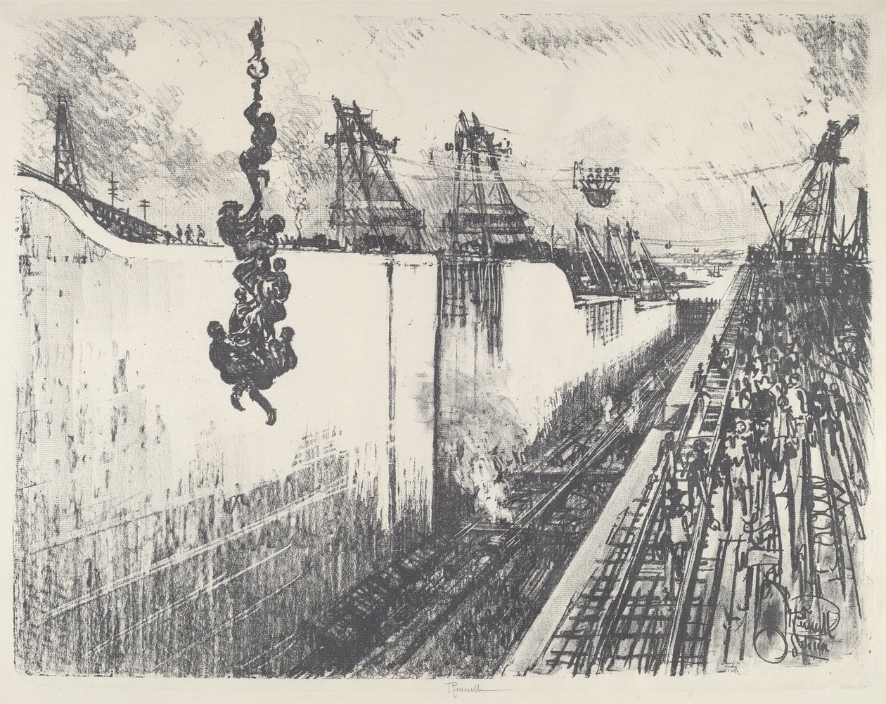 डिनर टाइम, गैटुन लॉक, 1912। द्वारा जोसेफ पेनेल