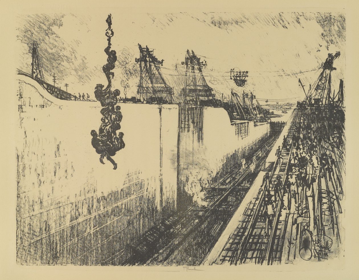 डिनर टाइम, गैटून लॉक, 1912 द्वारा जोसेफ पेनेल