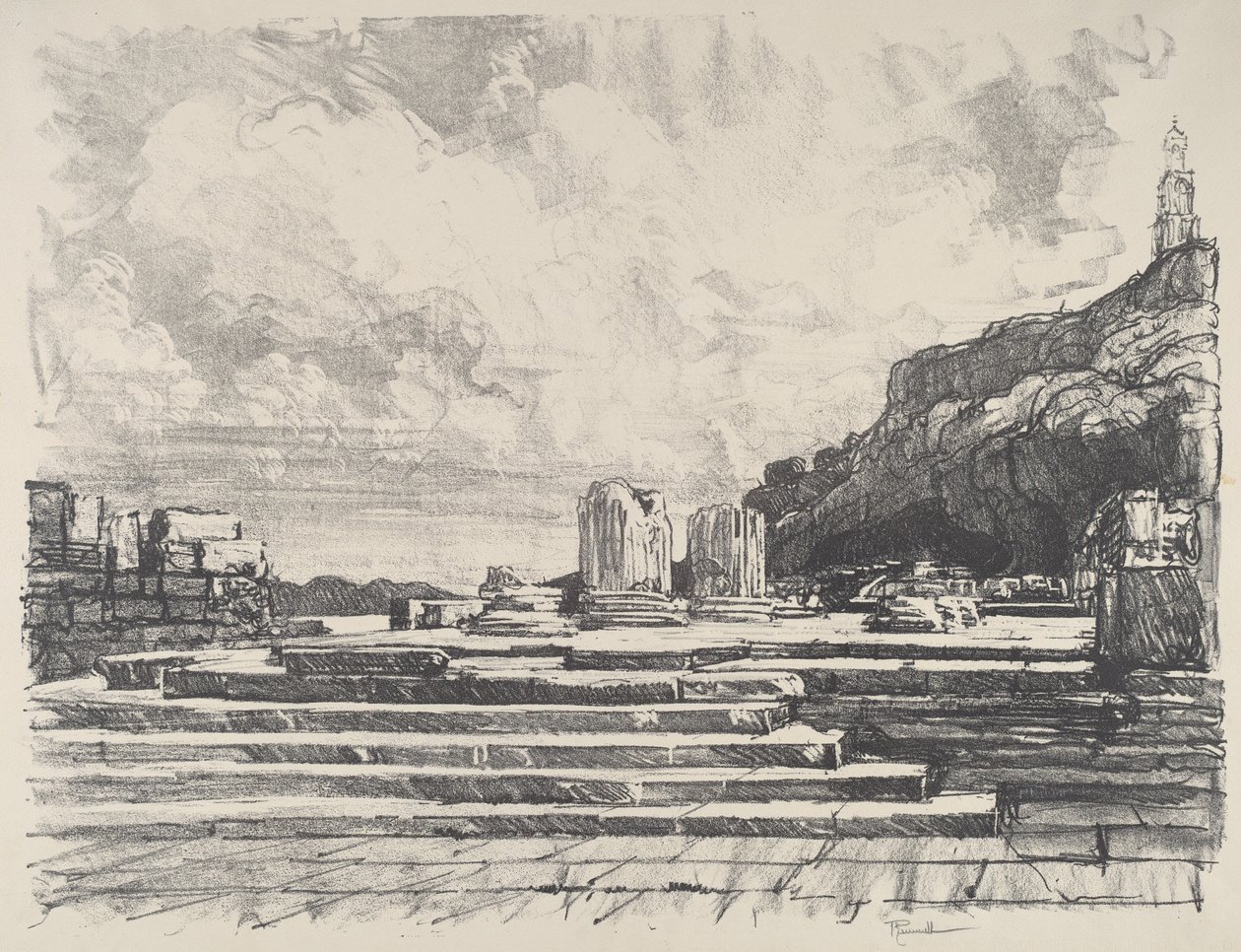 एलुसिस, मंदिर का फुटपाथ, 1913। द्वारा जोसेफ पेनेल