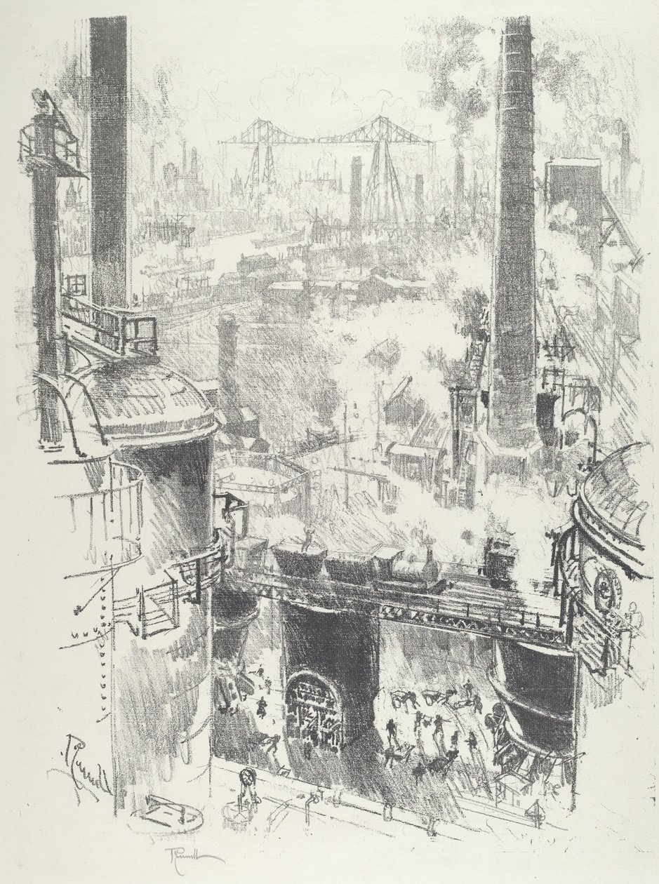 भट्टियों के शीर्ष से, 1916। द्वारा जोसेफ पेनेल
