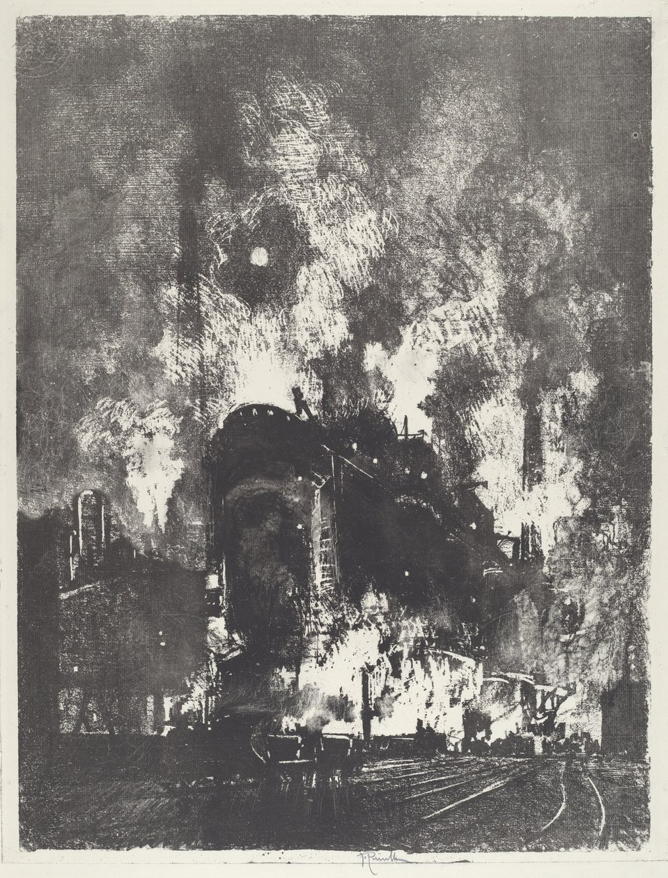 भट्टियां रात में, 1916। द्वारा जोसेफ पेनेल