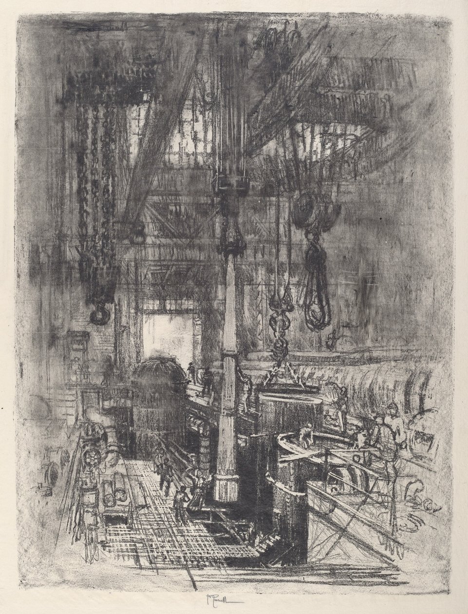 गन पिट, नंबर II, 1917। द्वारा जोसेफ पेनेल