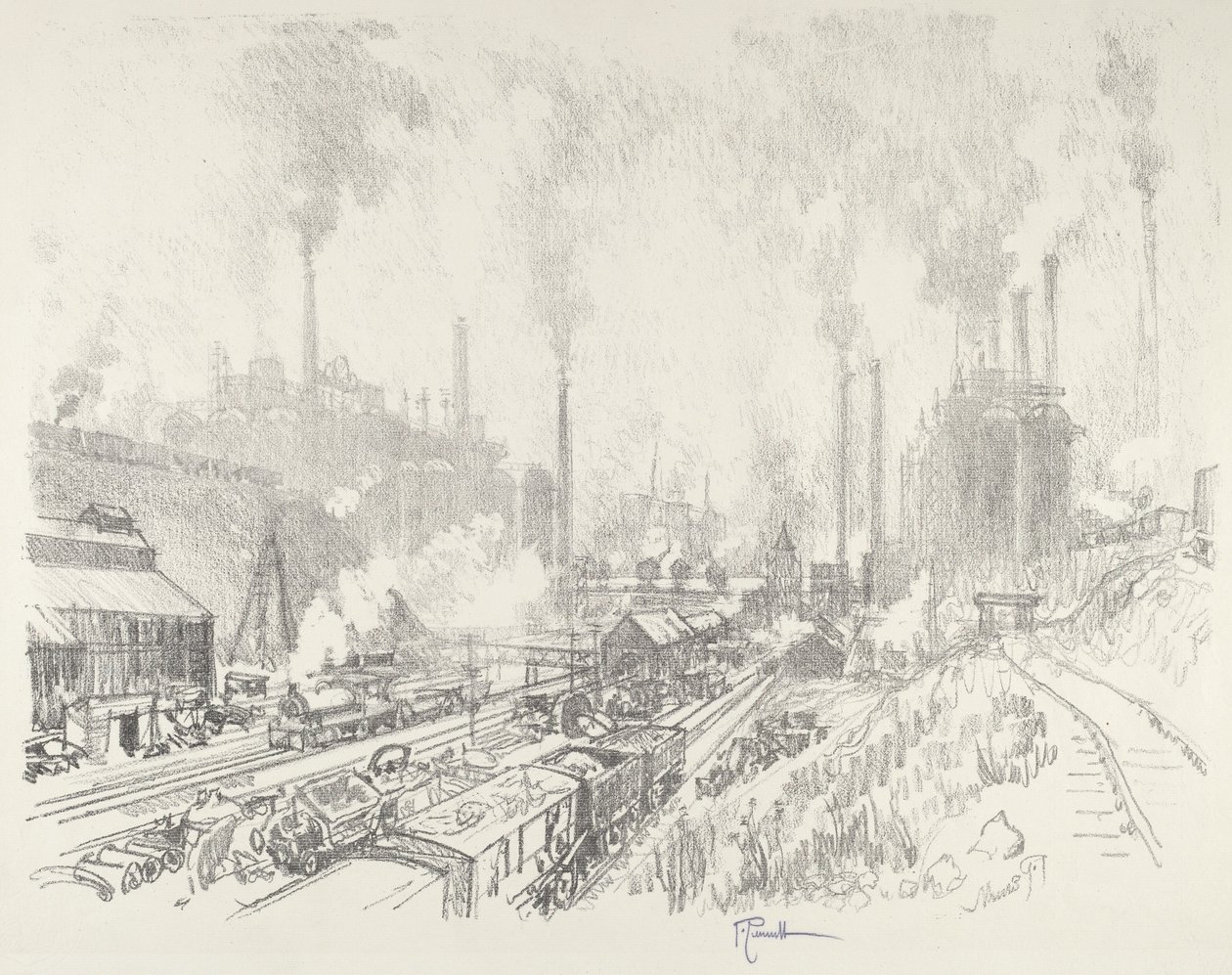 लौह और इस्पात की भूमि में, 1916। द्वारा जोसेफ पेनेल
