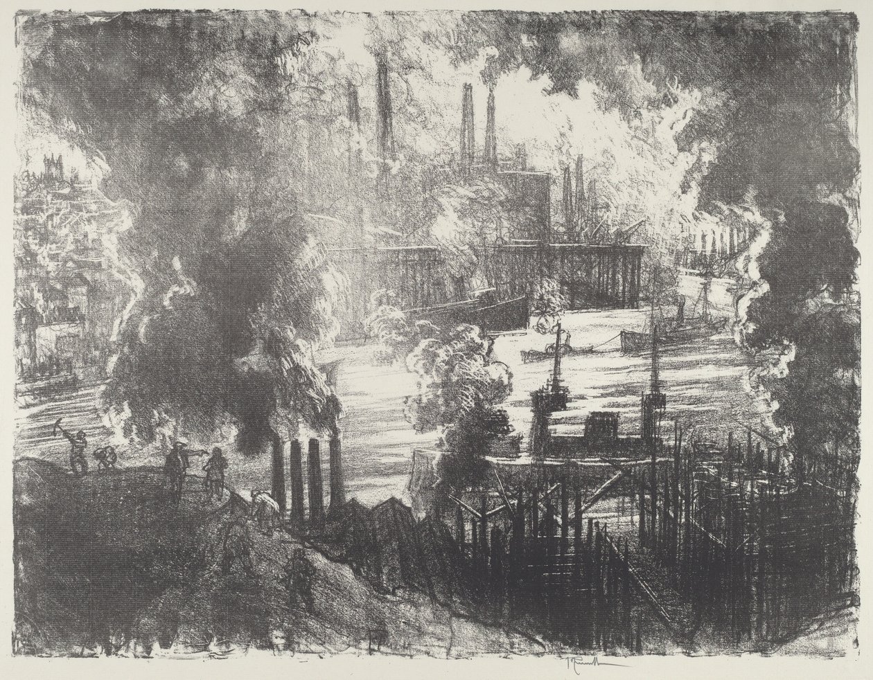 युद्ध सामग्री नदी, 1916। द्वारा जोसेफ पेनेल