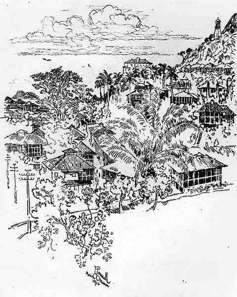 जोसेफ पेनेल, 1912 (कागज पर चारकोल) द्वारा पनामा नहर से आधिकारिक एनकॉन, प्लेट XXIV द्वारा जोसेफ पेनेल