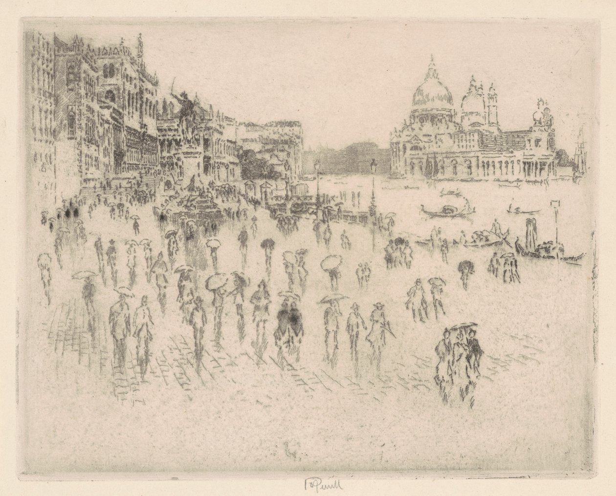 रीवा पर, पेनेल की खिड़की से, 1883। द्वारा जोसेफ पेनेल