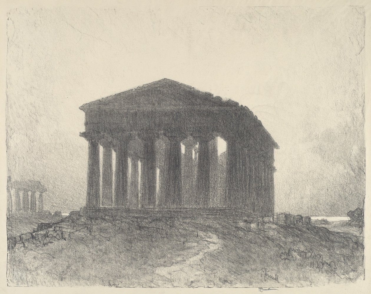 Paestum, शाम, 1913। द्वारा जोसेफ पेनेल
