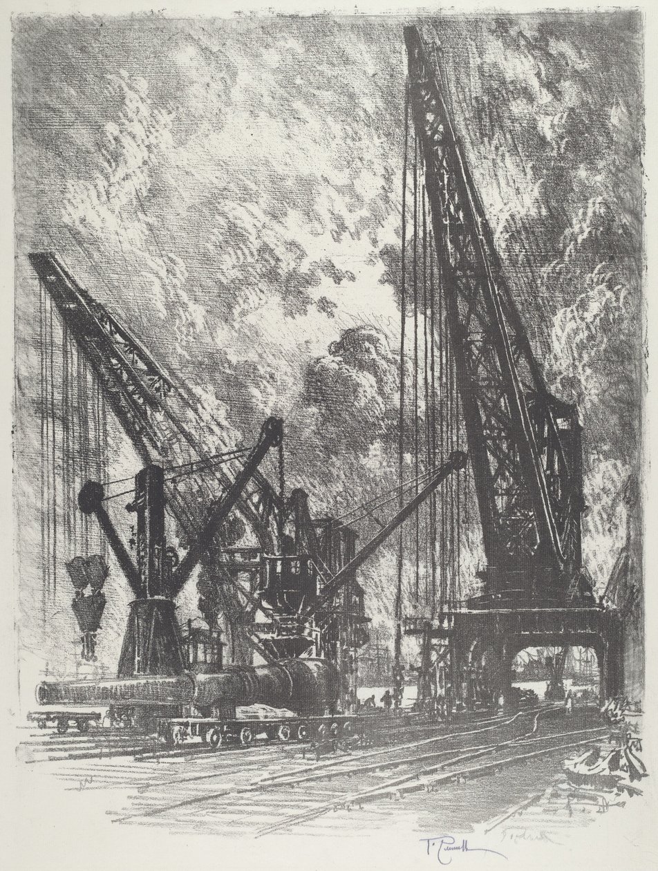 बड़ी बंदूक को दूर ले जाना, 1916। द्वारा जोसेफ पेनेल