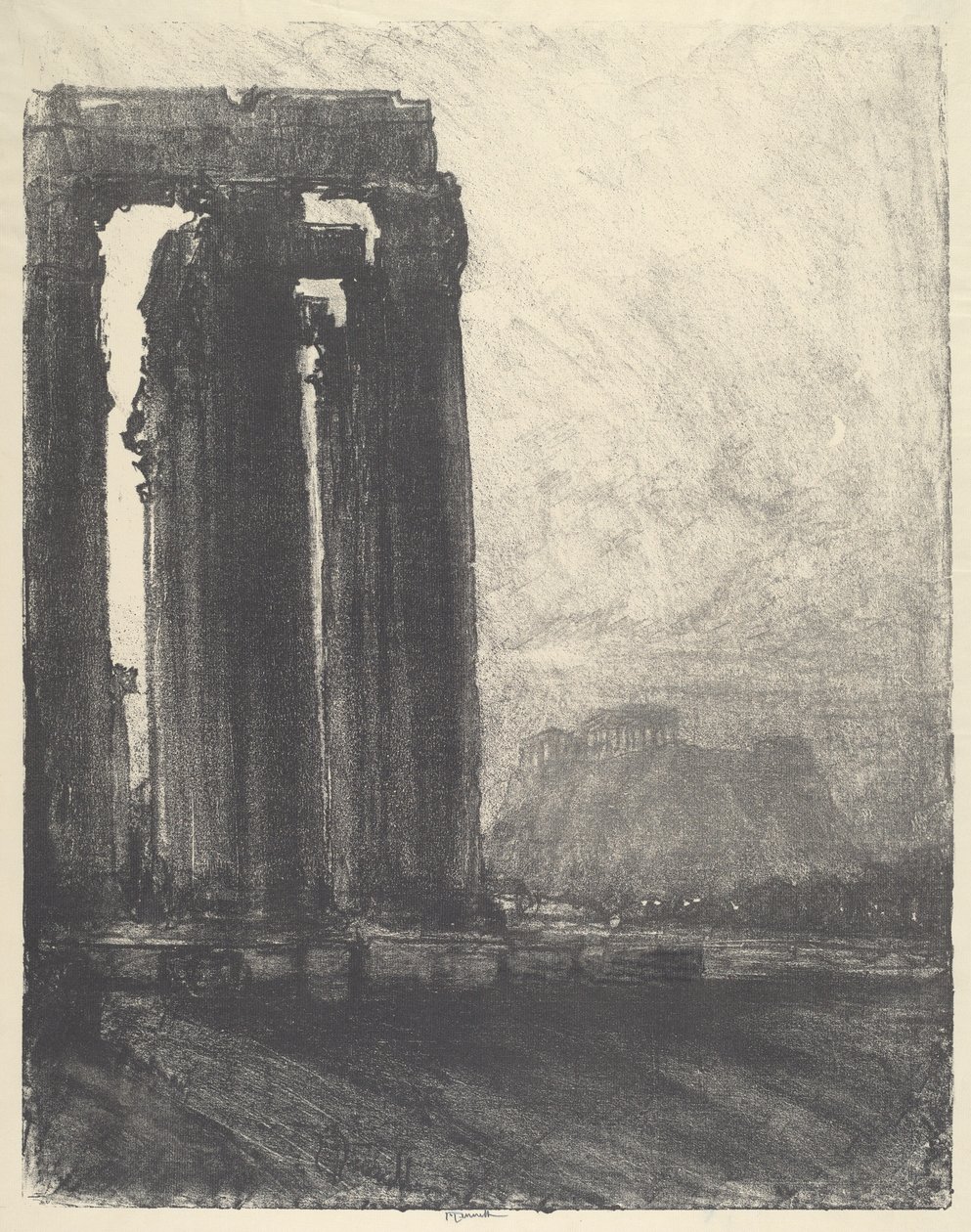 बृहस्पति का मंदिर, शाम, 1913। द्वारा जोसेफ पेनेल