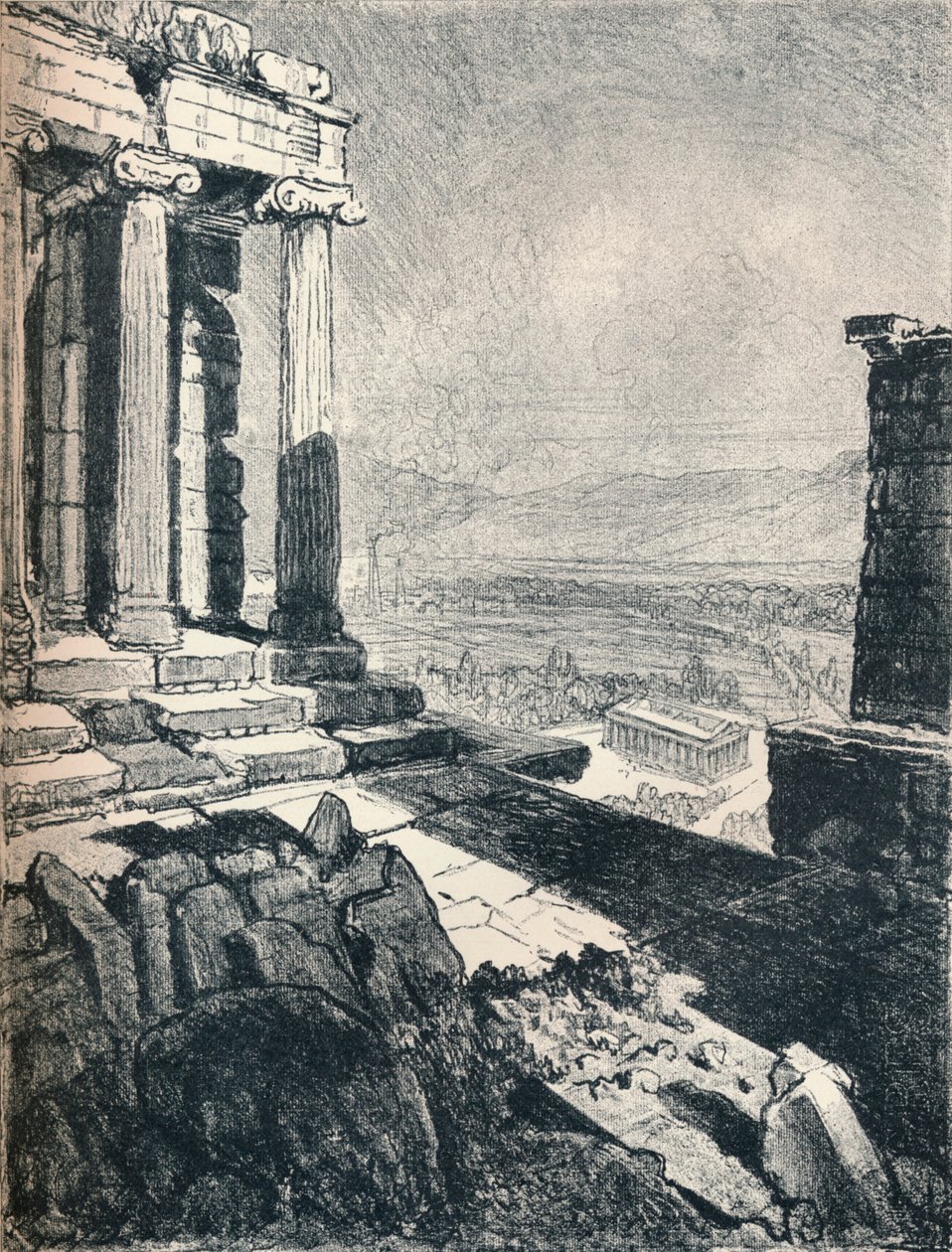 एक्रोपोलिस से इन मंदिरों का मंदिर, c1913 द्वारा जोसेफ पेनेल