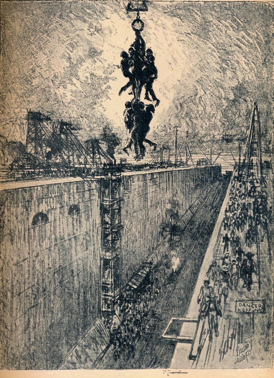 द डे-गैटून लॉक की समाप्ति, 1912 द्वारा जोसेफ पेनेल