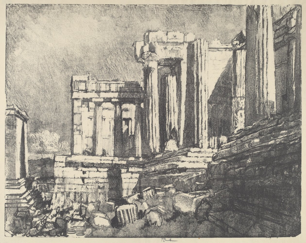 Propylaea, एथेंस, 1913। द्वारा जोसेफ पेनेल