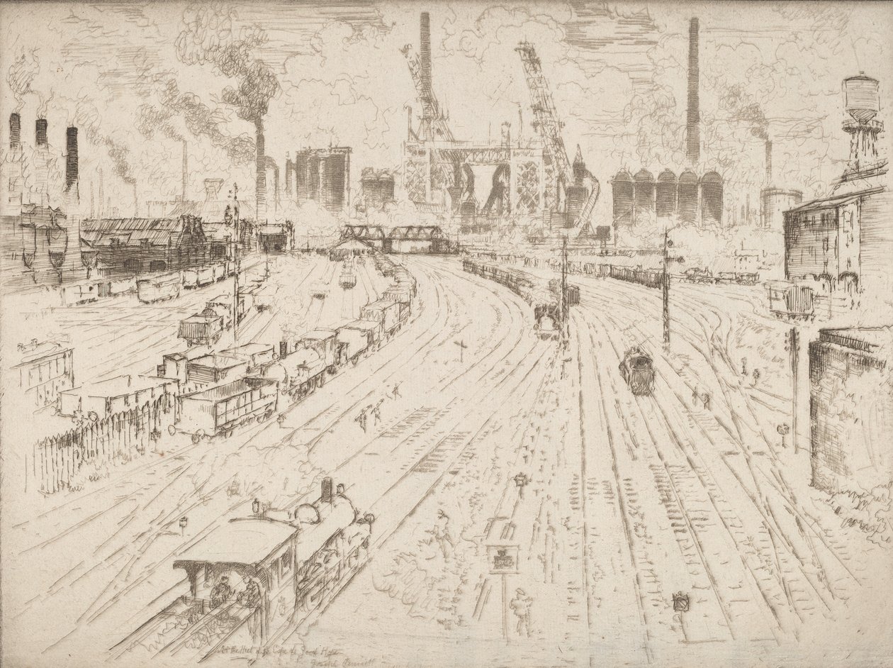 ट्रैक्स, ओबरहाउज़ेन, 1910। द्वारा जोसेफ पेनेल