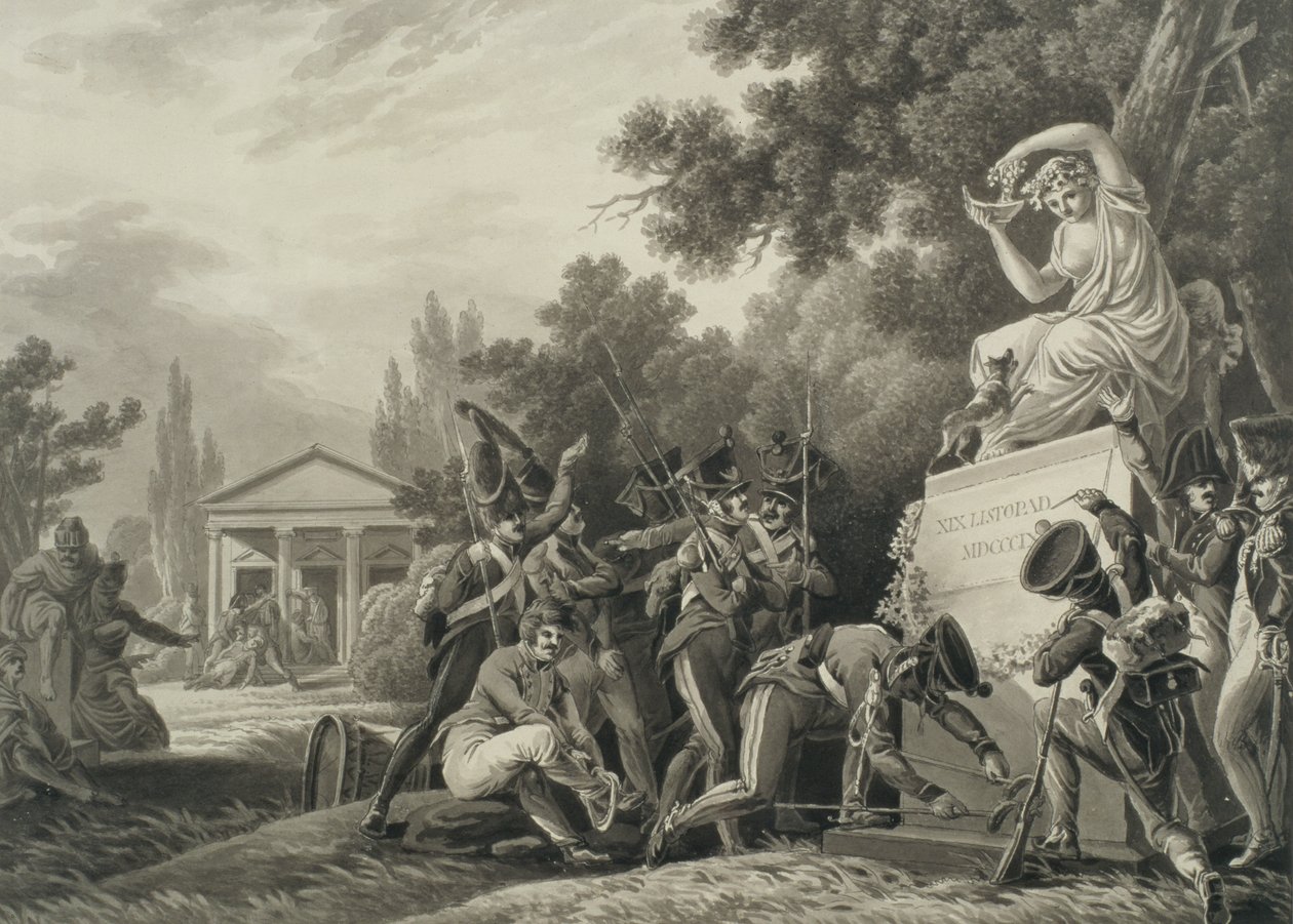 इसाबेल सेज़ार्टोरिस्की (1746-1835) को श्रद्धांजलि अर्पित करते सैनिक द्वारा जोसेफ रिक्टर