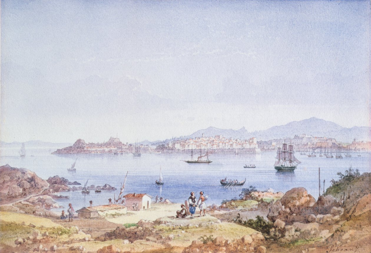 विडो के द्वीप से कोर्फू, 1789 (wc) द्वारा जोसेफ श्रेंज