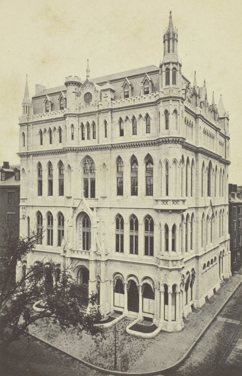 न्यू मेसोनिक मंदिर, बोस्टन, 1860। द्वारा जोसेफ वार्ड