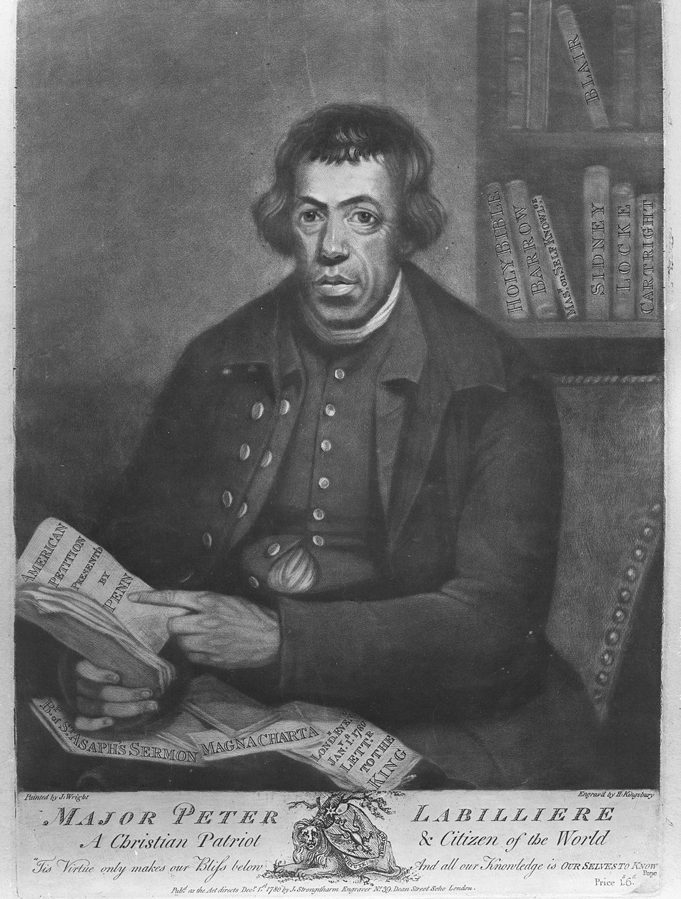 हेनरी किंग्सबरी, 1780 (etching and mezzotint) द्वारा निर्मित मेजर पीटर लैबिलियर द्वारा जोसेफ राइट
