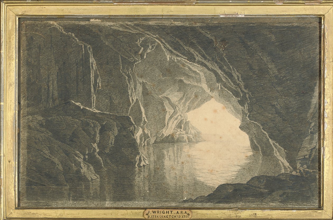 सेलर्नो की खाड़ी में एक ग्रोटो, शाम, c.1800 द्वारा डर्बी के जोसेफ राइट