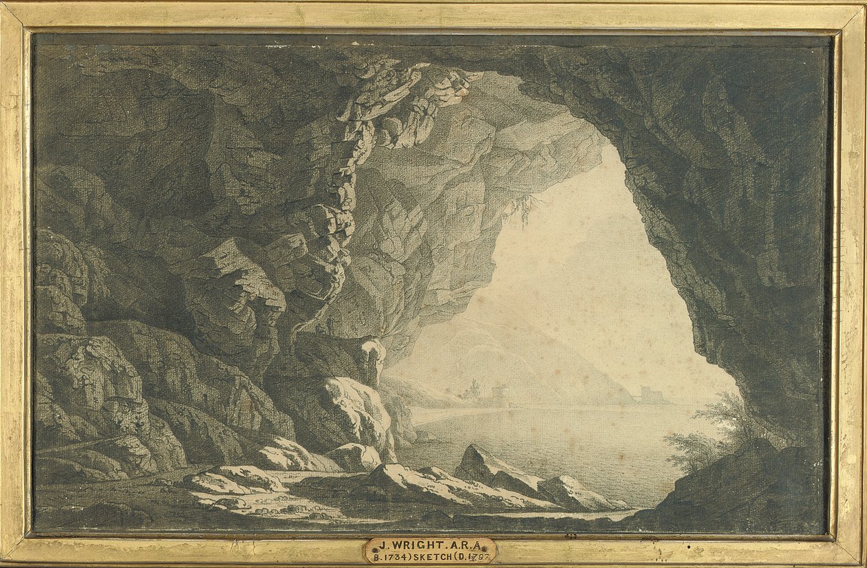 सालर्नो की खाड़ी में एक Grotto, सुबह, c.1800 द्वारा डर्बी के जोसेफ राइट