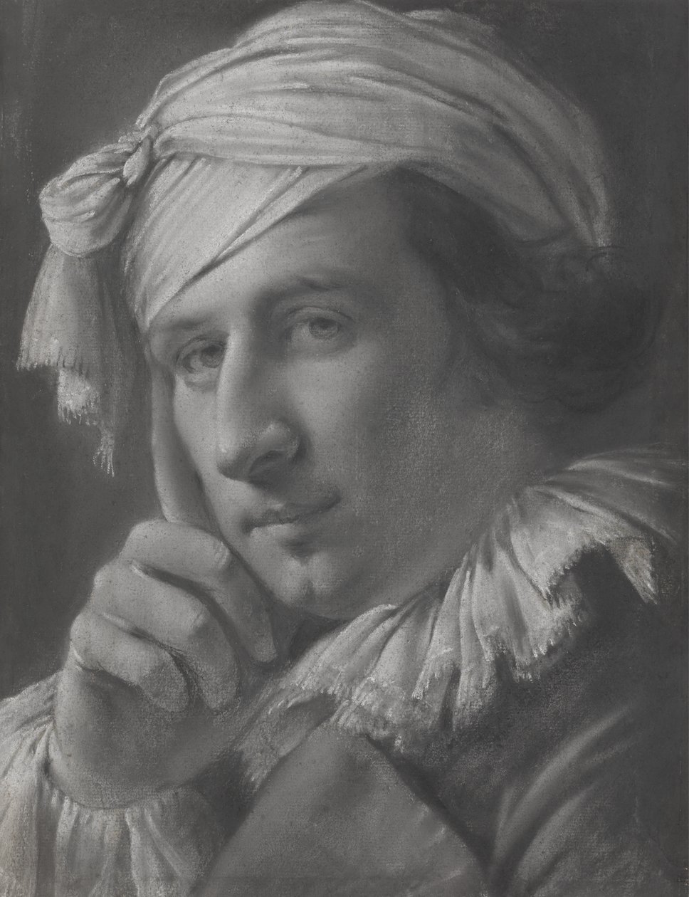 पोर्ट्रेट ऑफ़ ए मैन, c.1768 (चाक और कागज पर लकड़ी का कोयला) द्वारा डर्बी के जोसेफ राइट
