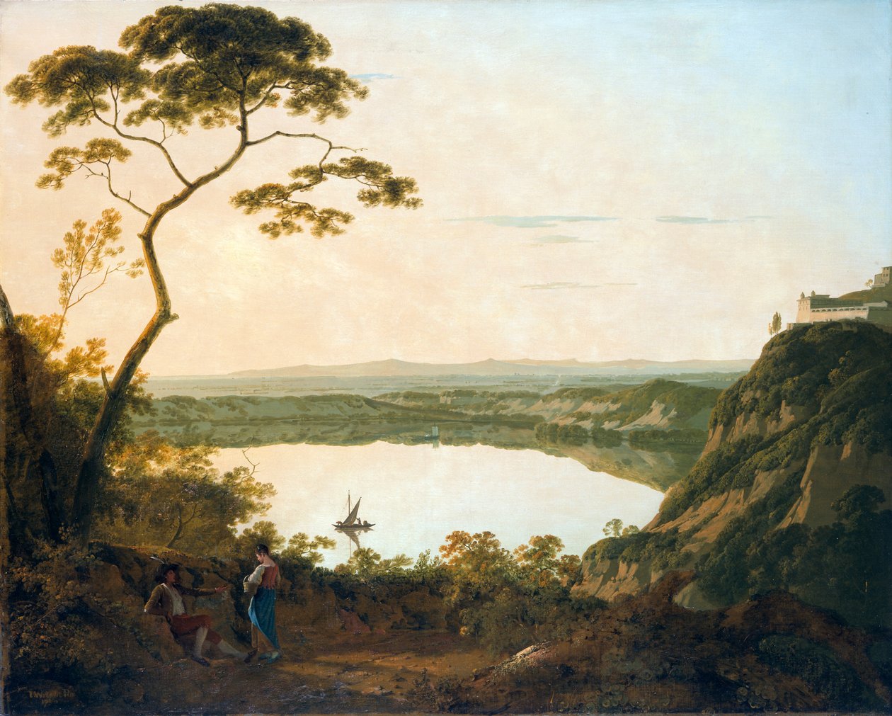 अल्बानो की झील, 1790 द्वारा डर्बी के जोसेफ राइट