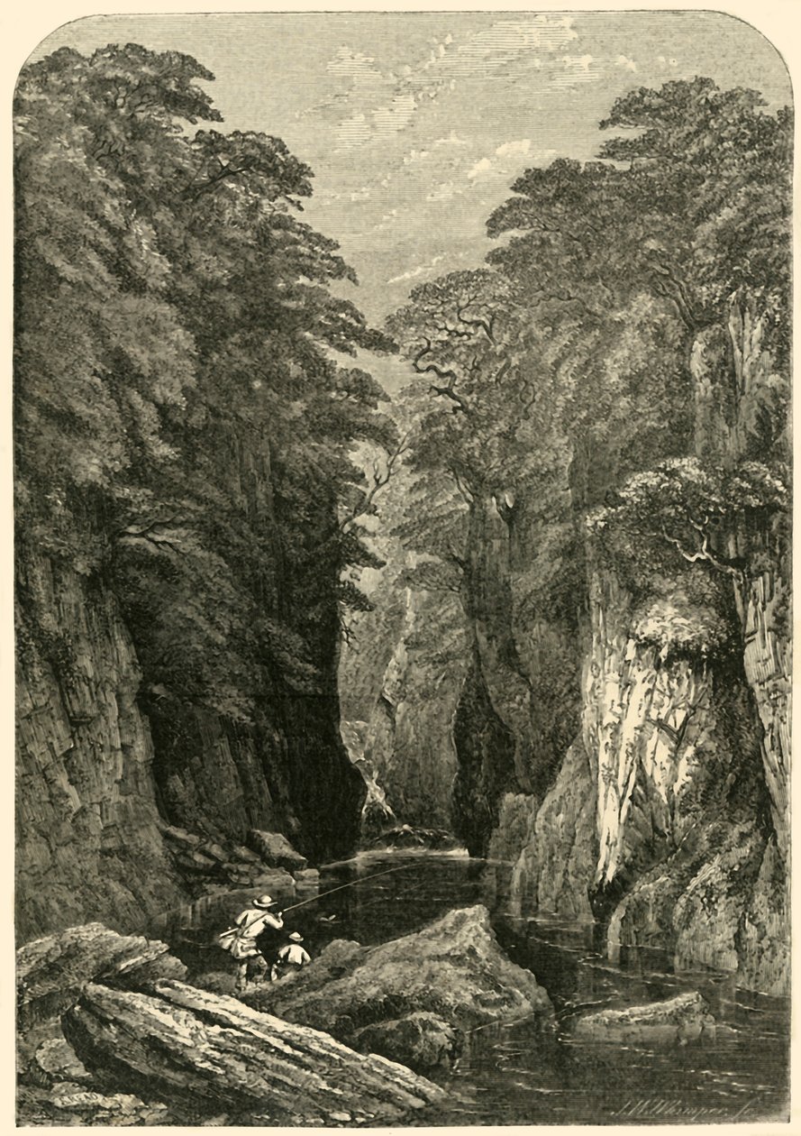 फोर्स नोथिन, नॉर्थ वेल्स, c1850। द्वारा जोशिया वुड व्हिम्पर