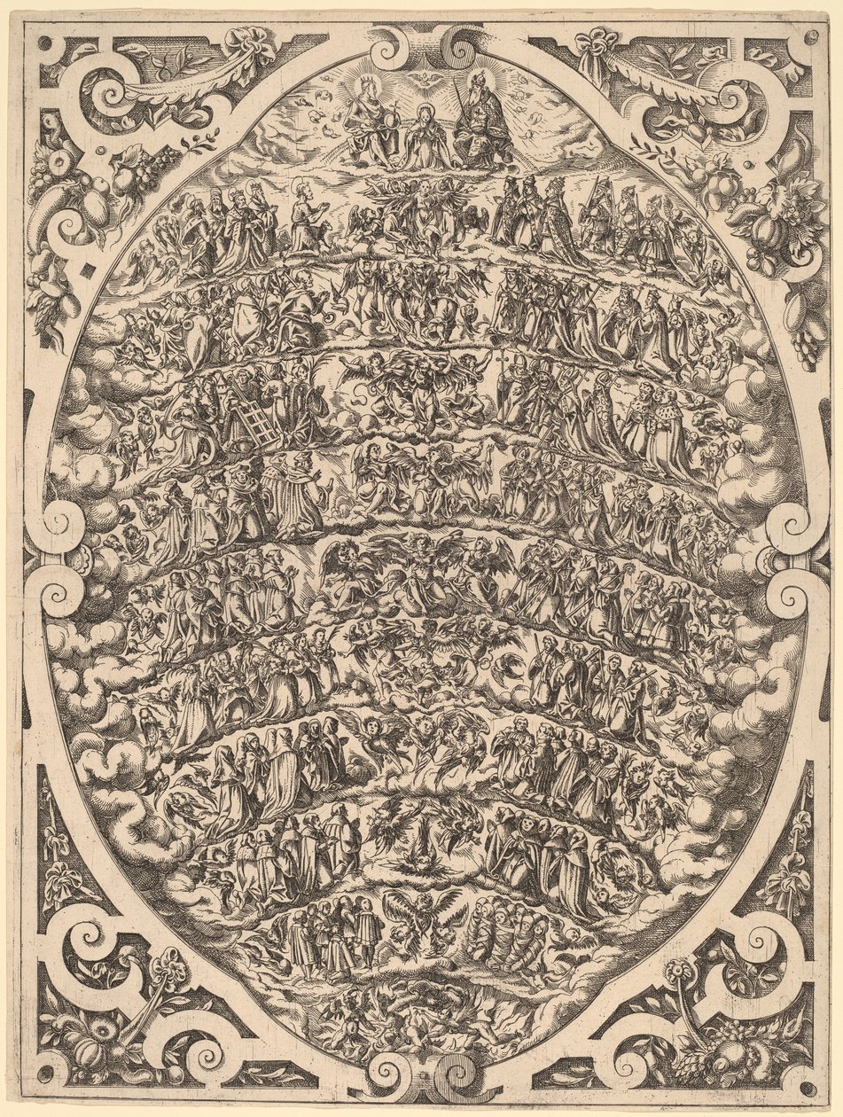 स्वर्ग का पदानुक्रम, 1579। द्वारा जोस्ट अमोन