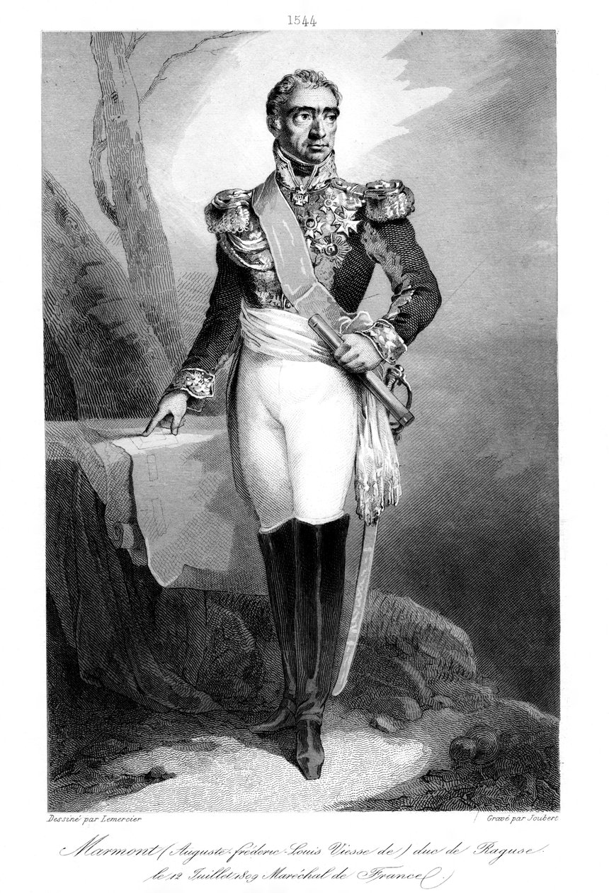 अगस्टे फ्रेडरिक लुइस विसे डे मारमोंट 1774-852, रागुसा के ड्यूक और फ्रांस के मार्शल, 1839। द्वारा जौबर्ट